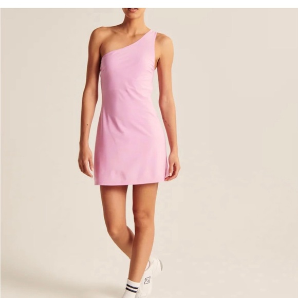 NWT Abercrombie One Shouldered Mini size large pink - Picture 4 of 5
